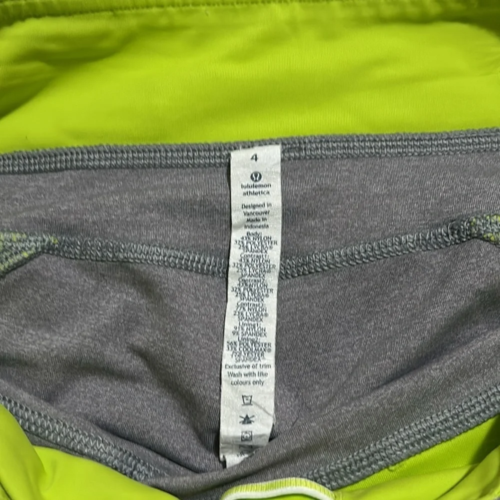 Lululemon Athletica Leggings Gray Chase Me Cropped Size 4